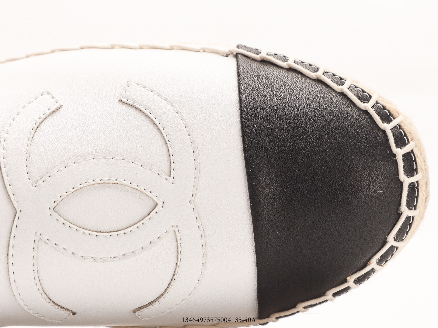 Pre-Owned Chanel Two-Tone Lambskin & Linen Espadrilles