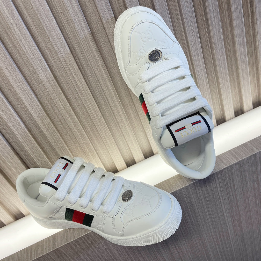 Pre-Owned Gucci Ace Sneakers with Signature Web Stripe