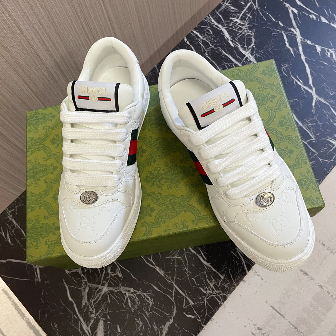 Pre-Owned Gucci Ace Sneakers with Signature Web Stripe