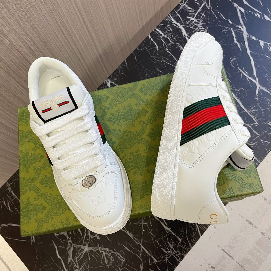Pre-Owned Gucci Ace Sneakers with Signature Web Stripe