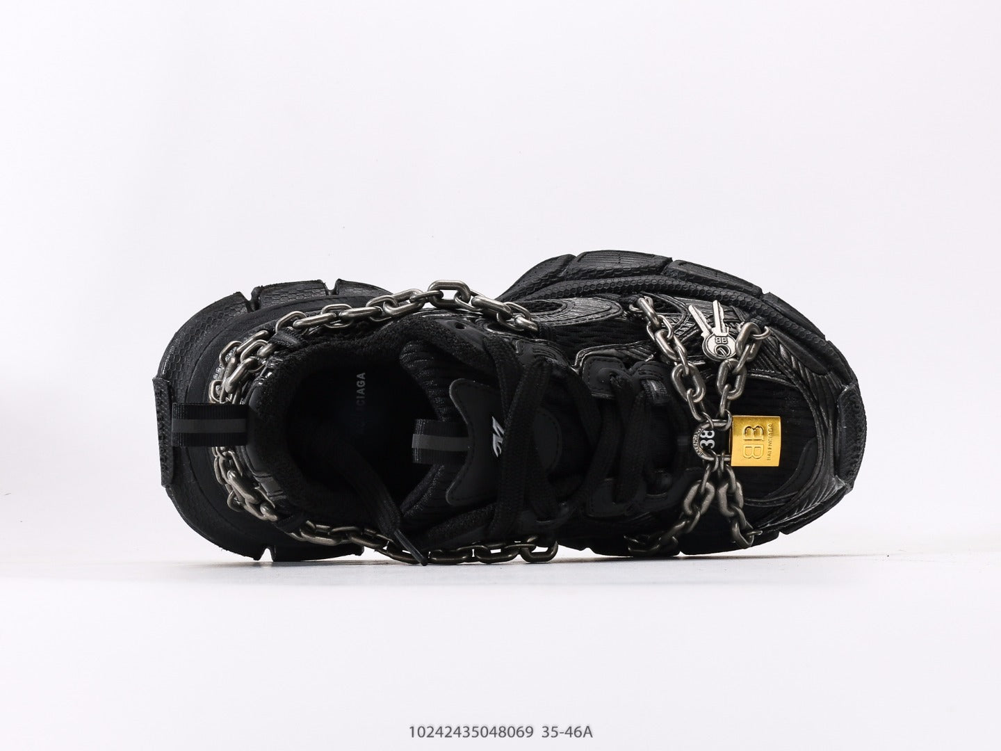 Pre-Owned Balenciaga 3XL Sneakers with Chain Detailing
