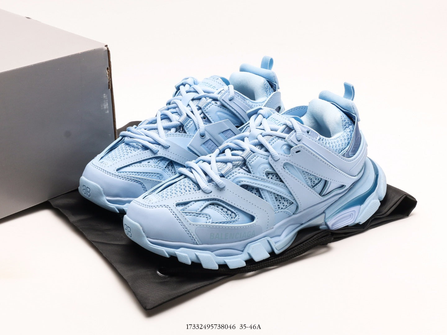 Pre-Owned Balenciaga Triple S Blue Sneakers