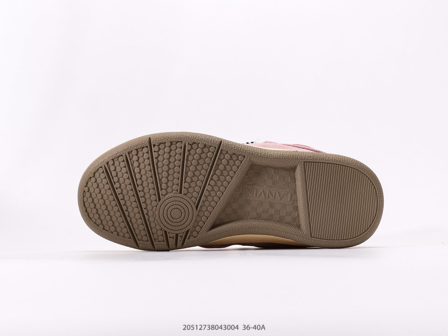 Pre-Owned Lanvin Leather Curb Sneakers Pink