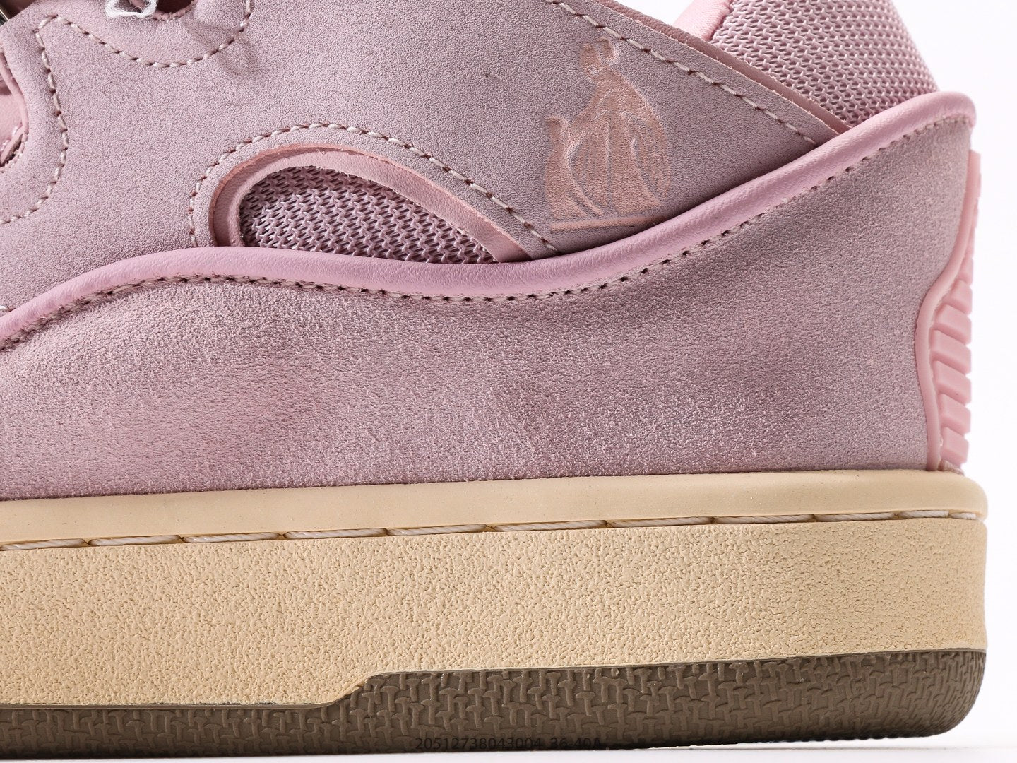 Pre-Owned Lanvin Leather Curb Sneakers Pink