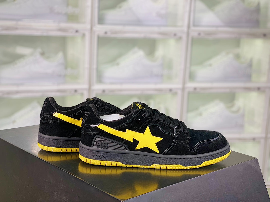 Pre-Owned BAPE x Human Made Bapesta Black Yellow Sneakers