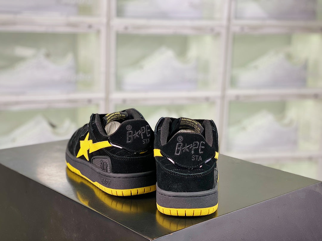 Pre-Owned BAPE x Human Made Bapesta Black Yellow Sneakers