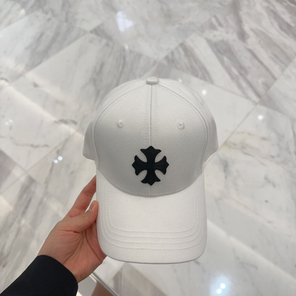 Pre-Owned Chrome Hearts Cross Embroidery Distressed Baseball Cap