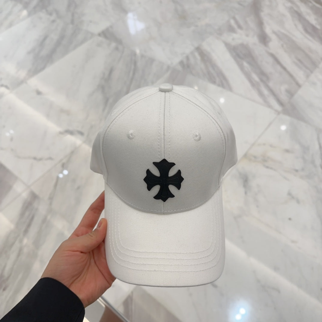 Pre-Owned Chrome Hearts Cross Embroidery Distressed Baseball Cap