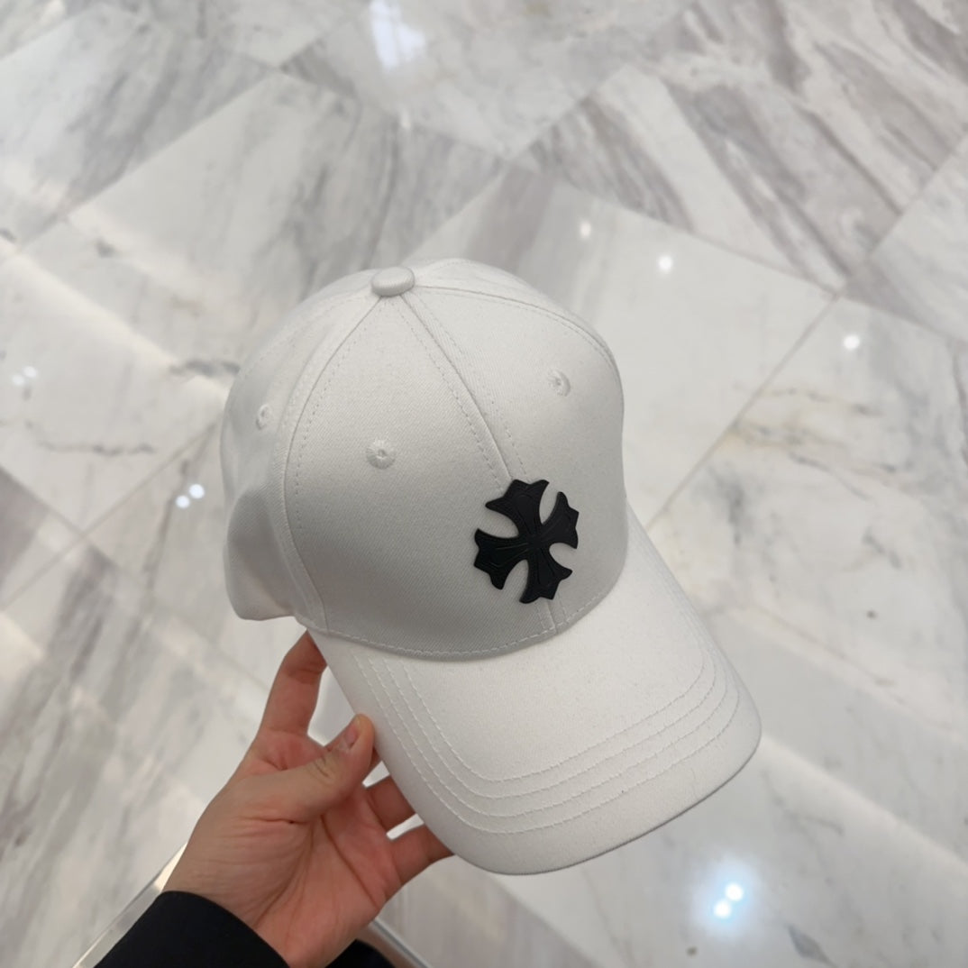 Pre-Owned Chrome Hearts Cross Embroidery Distressed Baseball Cap