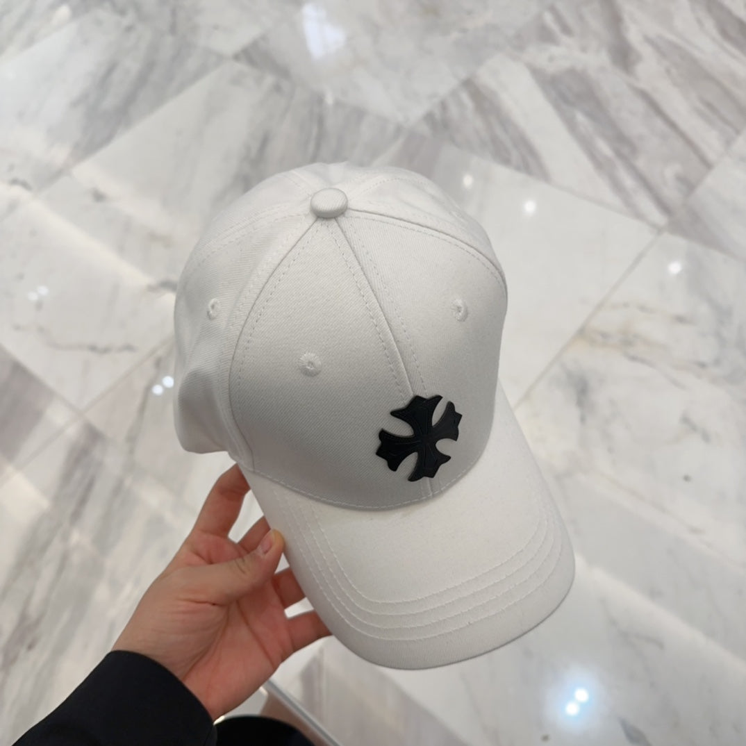 Pre-Owned Chrome Hearts Cross Embroidery Distressed Baseball Cap
