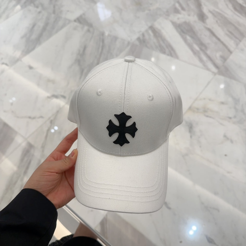 Pre-Owned Chrome Hearts Cross Embroidery Distressed Baseball Cap