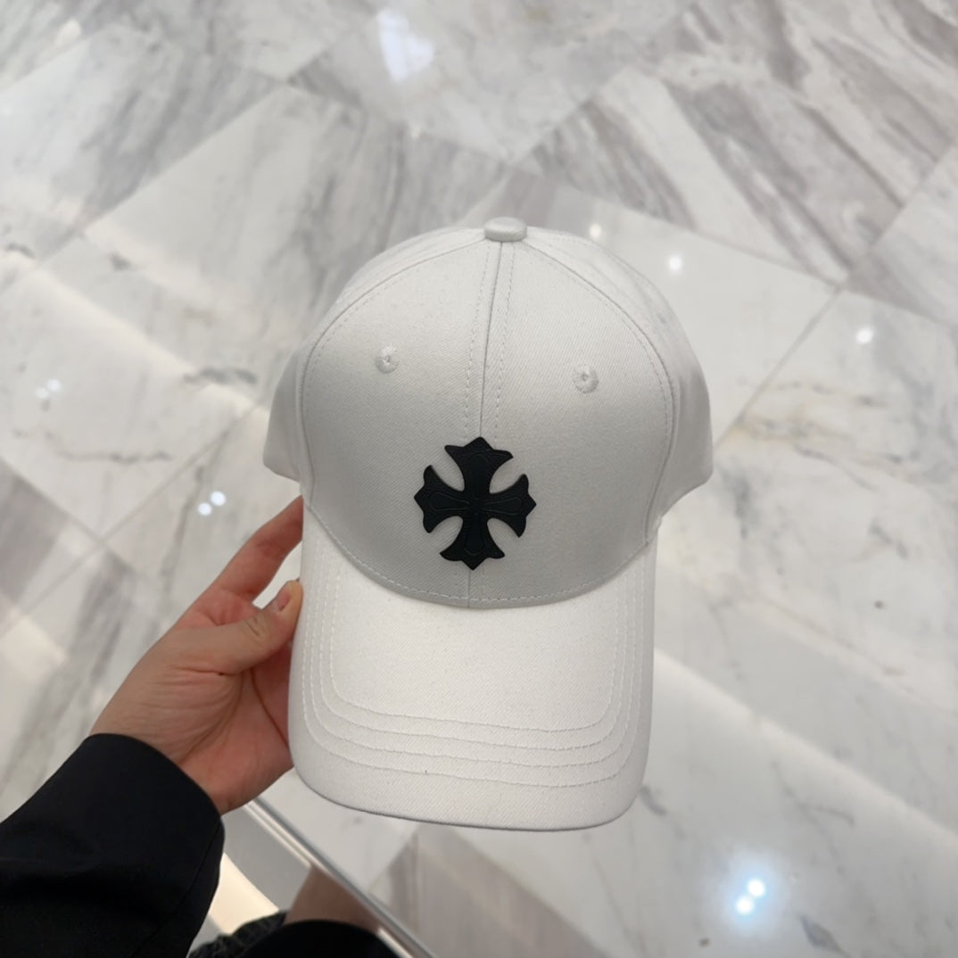 Pre-Owned Chrome Hearts Cross Embroidery Distressed Baseball Cap