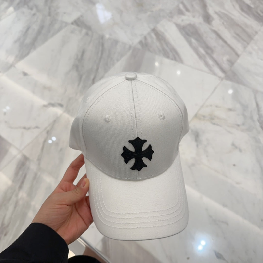 Pre-Owned Chrome Hearts Cross Embroidery Distressed Baseball Cap