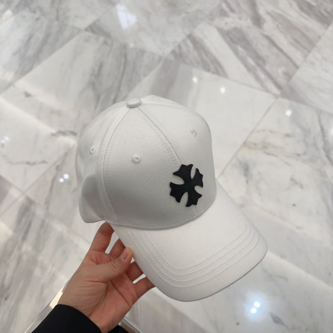 Pre-Owned Chrome Hearts Cross Embroidery Distressed Baseball Cap