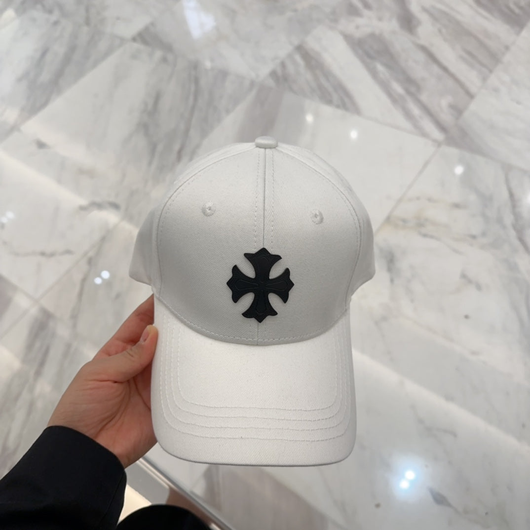 Pre-Owned Chrome Hearts Cross Embroidery Distressed Baseball Cap