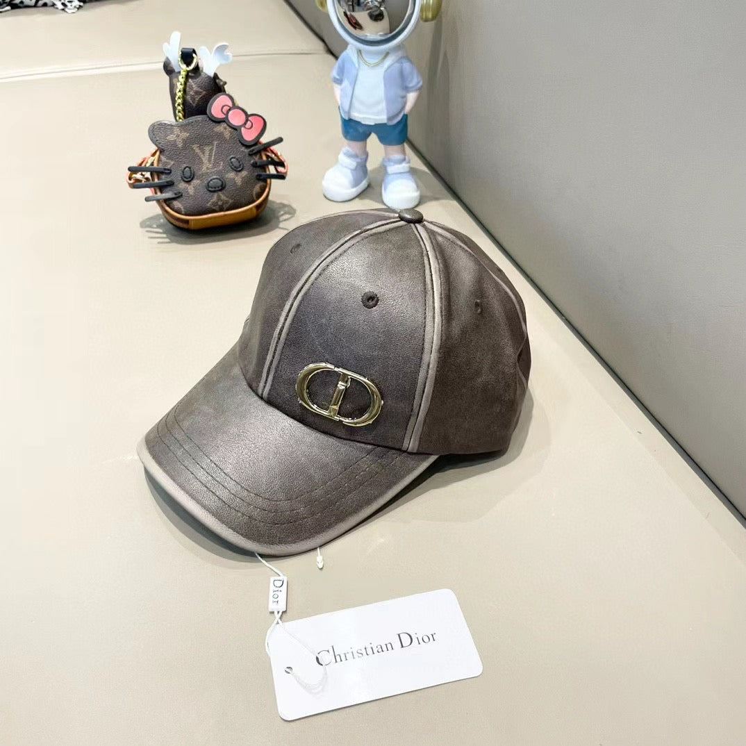 Pre-Owned Dior Vintage Leather Baseball Cap