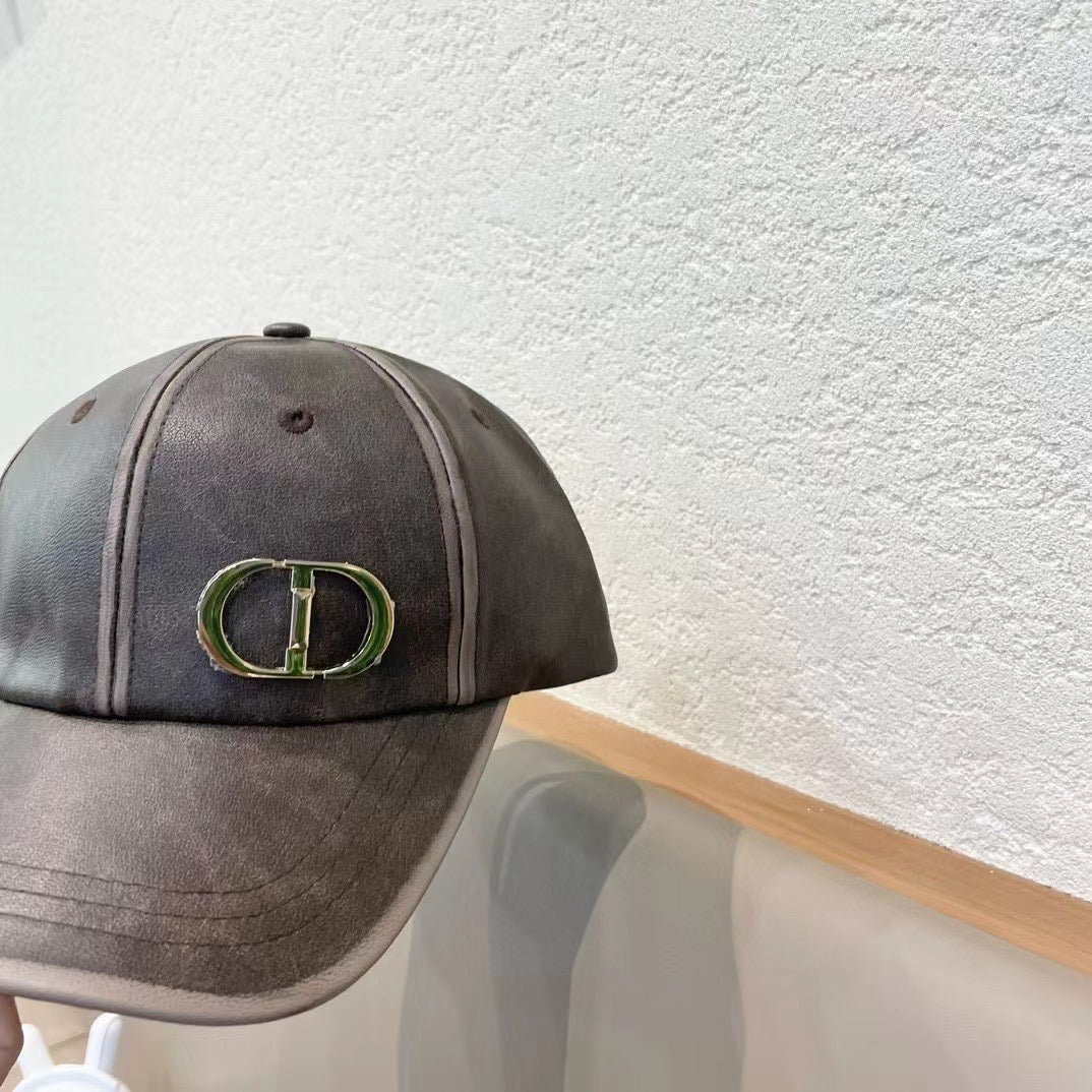 Pre-Owned Dior Vintage Leather Baseball Cap
