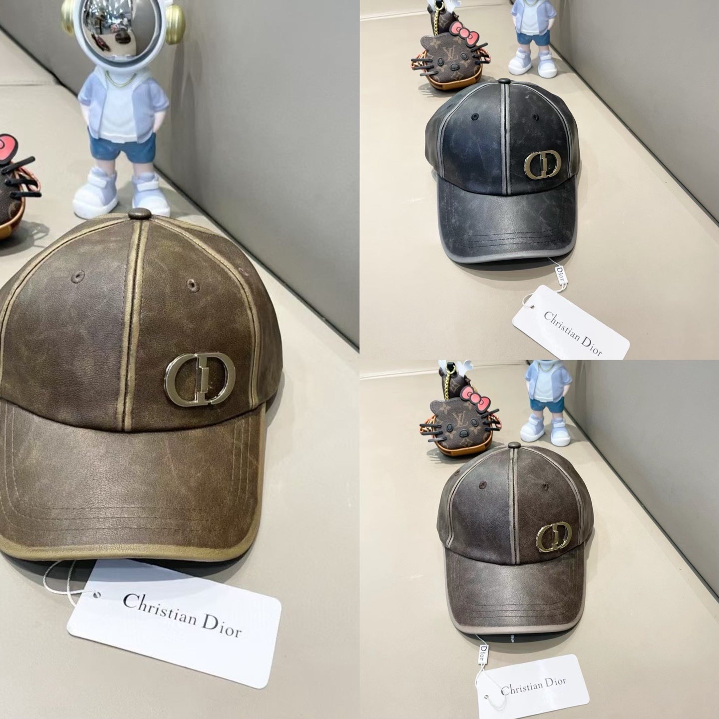 Pre-Owned Dior Vintage Leather Baseball Cap