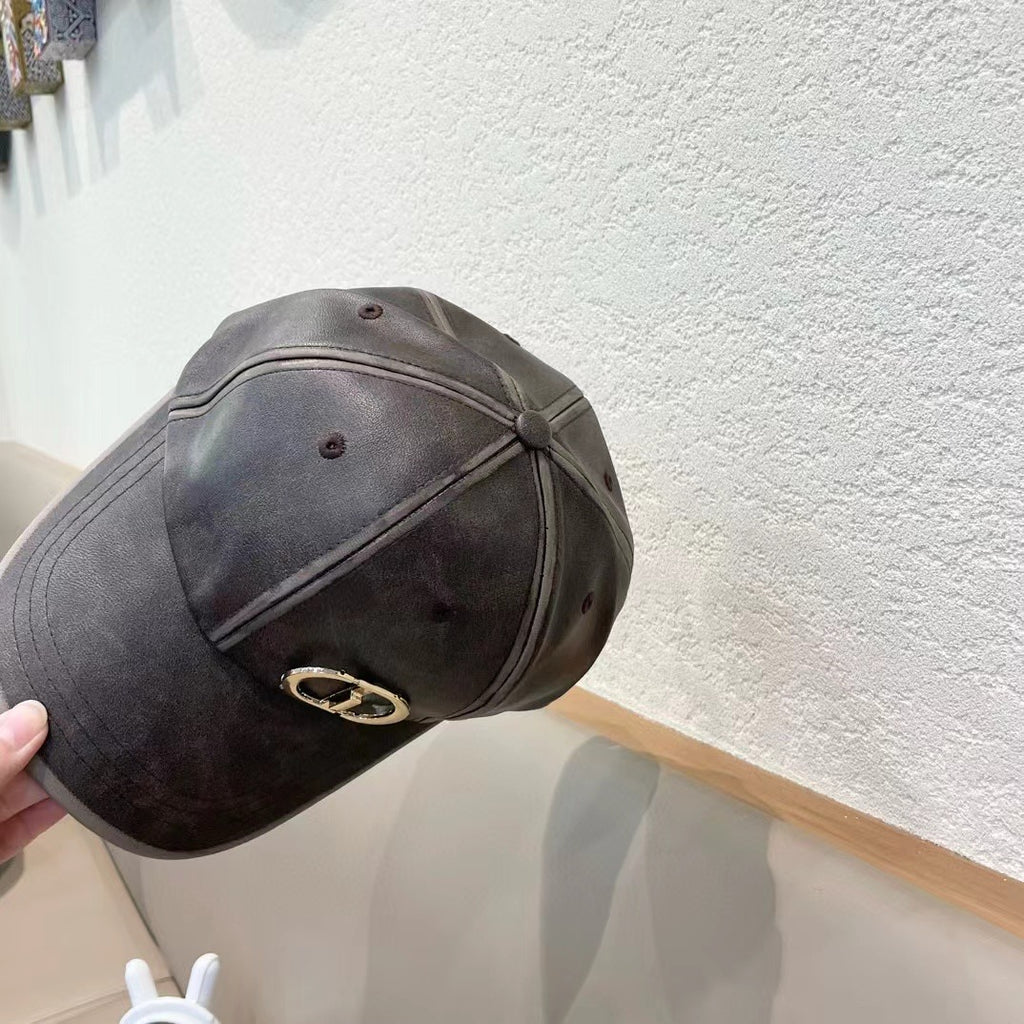 Pre-Owned Dior Vintage Leather Baseball Cap