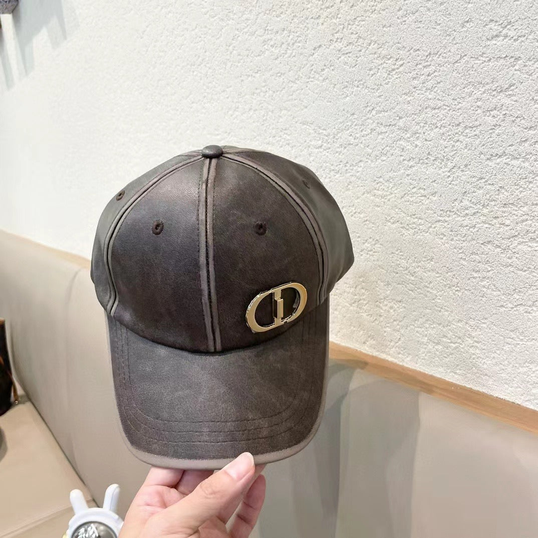 Pre-Owned Dior Vintage Leather Baseball Cap