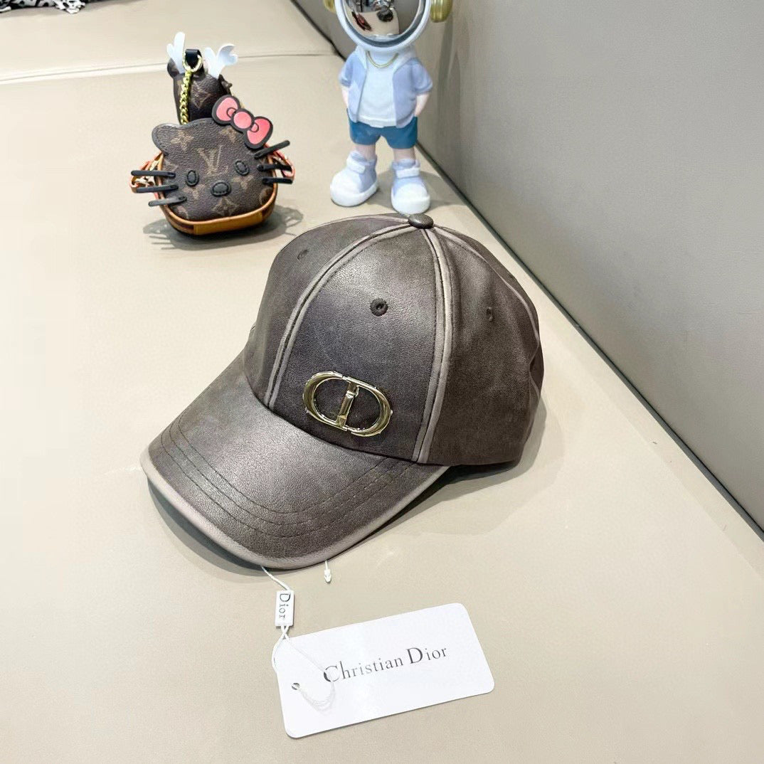 Pre-Owned Dior Vintage Leather Baseball Cap