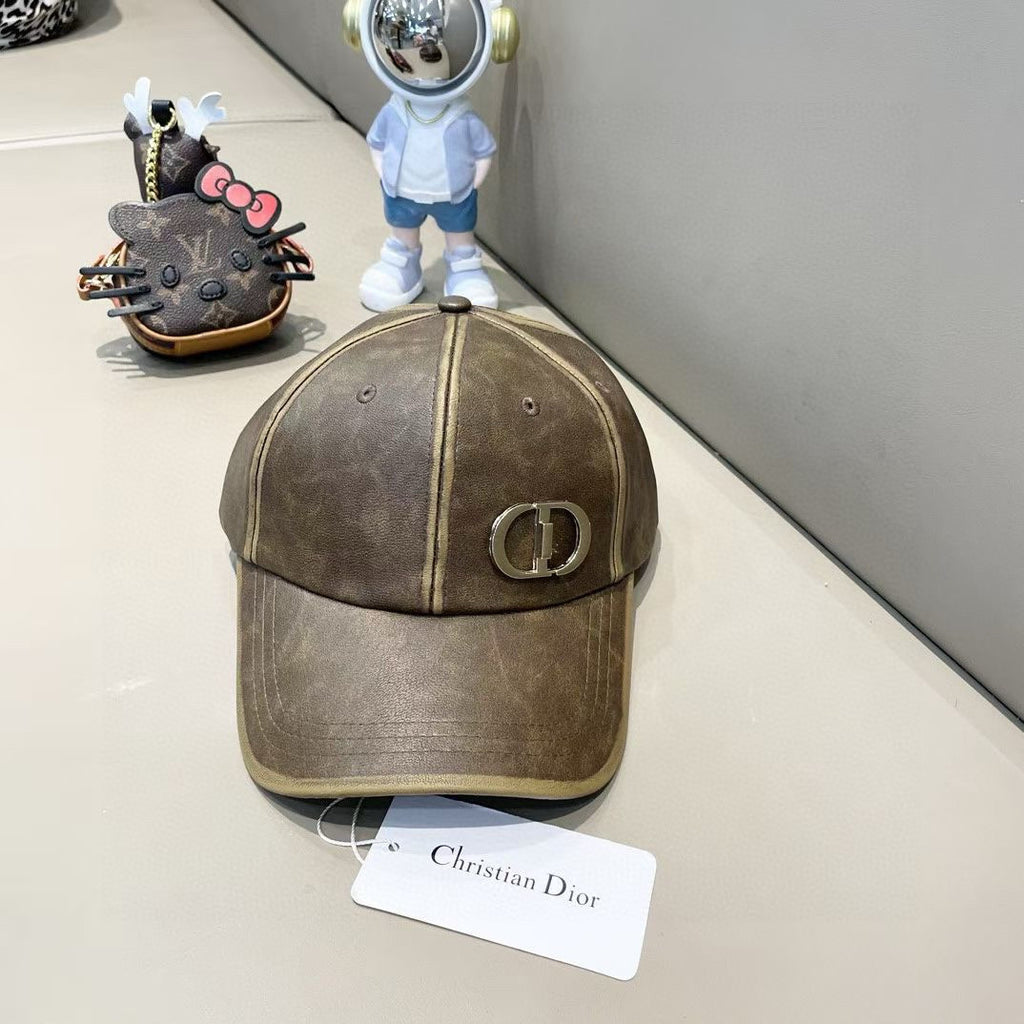 Pre-Owned Dior Vintage Leather Baseball Cap
