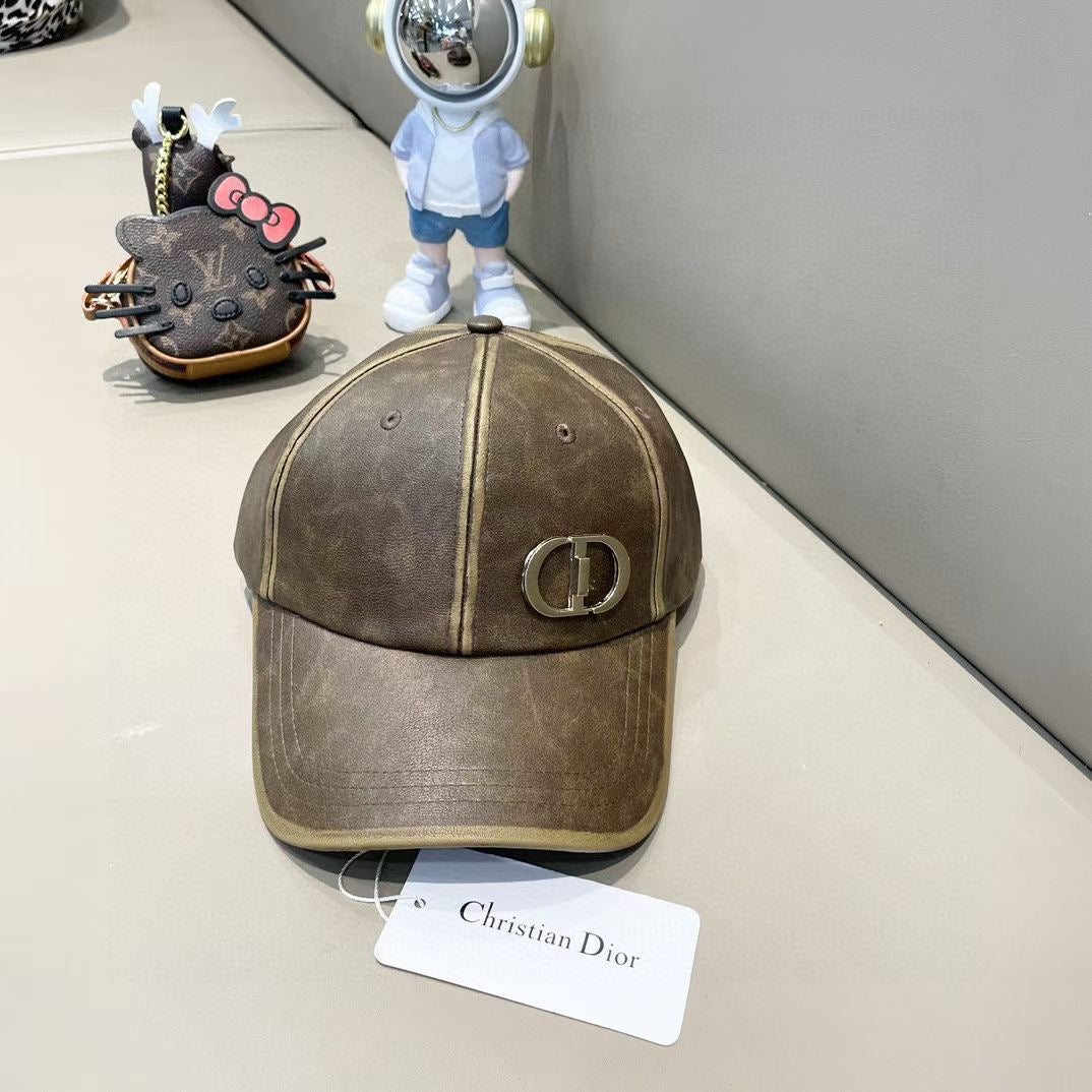 Pre-Owned Dior Vintage Leather Baseball Cap