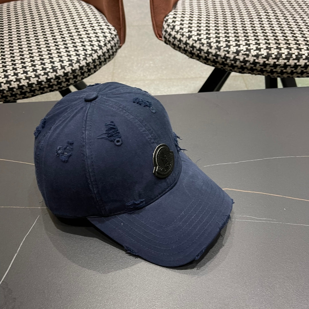 Pre-Owned Moncler Distressed Baseball Cap 2025