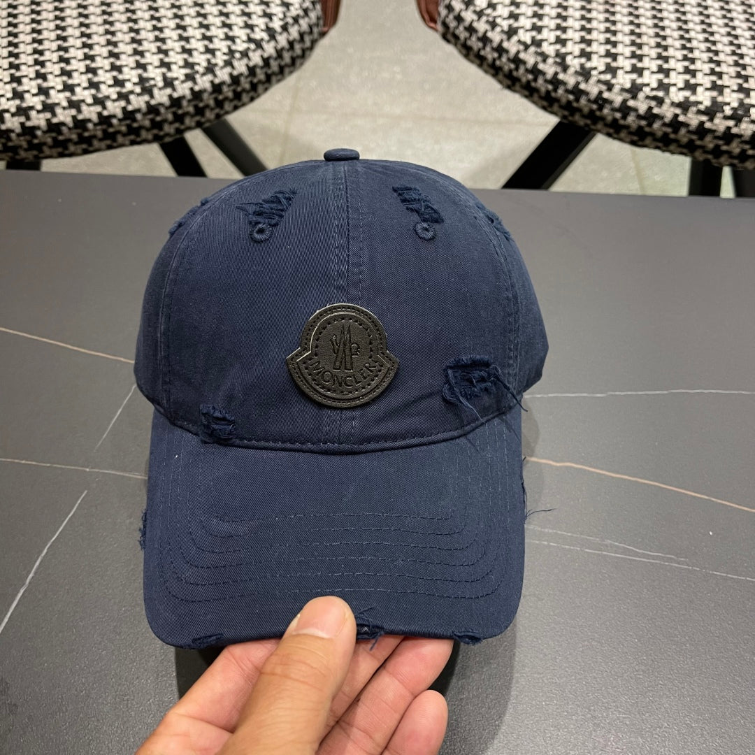 Pre-Owned Moncler Distressed Baseball Cap 2025