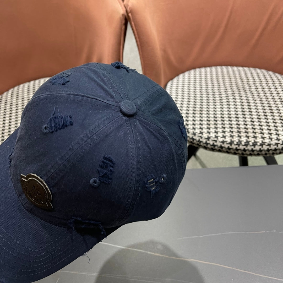 Pre-Owned Moncler Distressed Baseball Cap 2025