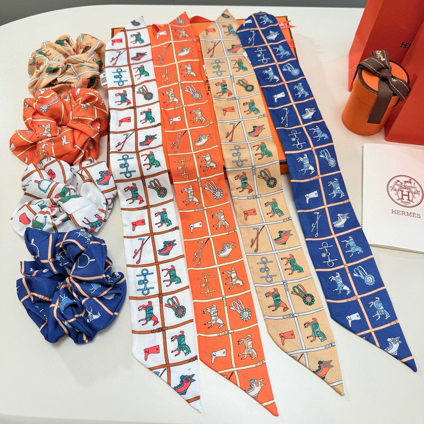 Pre-Owned Hermès Twilly Scarf – Double Use Hair Ribbon & Bag Accessory