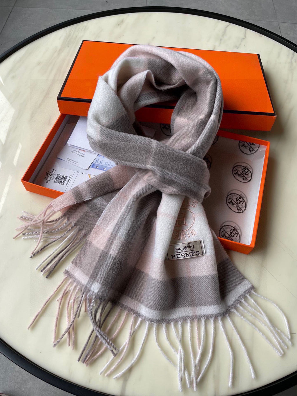 Pre-Owned Hermès Women’s Colorblock Cashmere-Blend Scarf