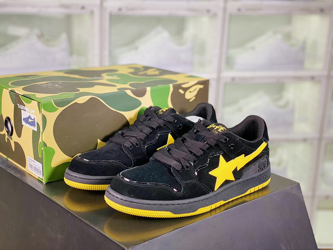 Pre-Owned BAPE x Human Made Bapesta Black Yellow Sneakers