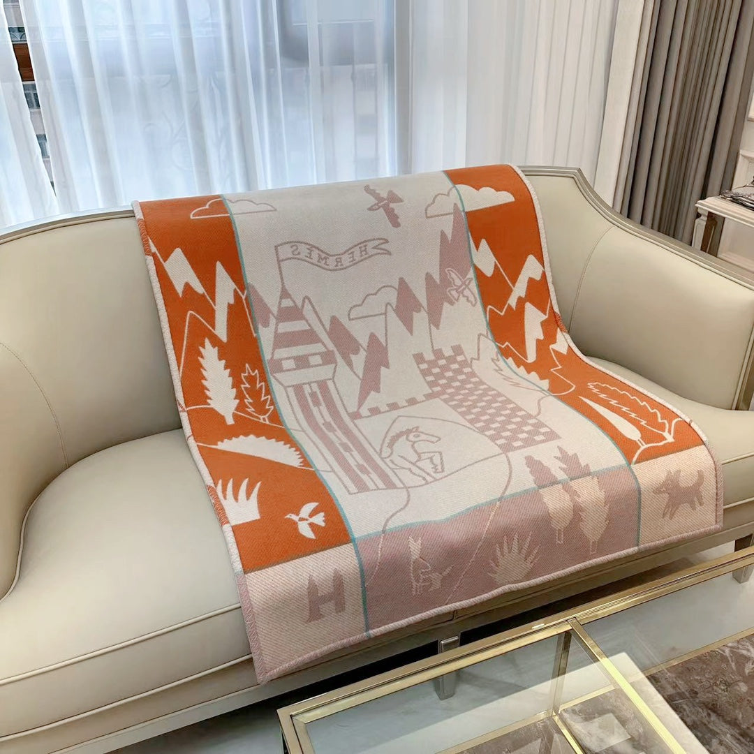 Pre-Owned Hermès Avalon Baby Blanket – Honey Yellow Cashmere Wool