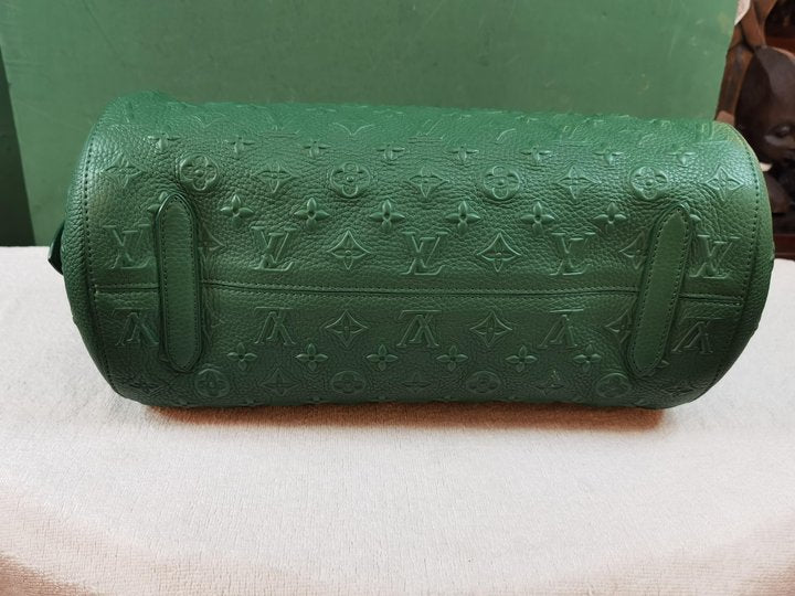 Louis Vuitton Monogram Vernis Green Embossed Keepall Bag (2012, Pre-Owned, 98% New)